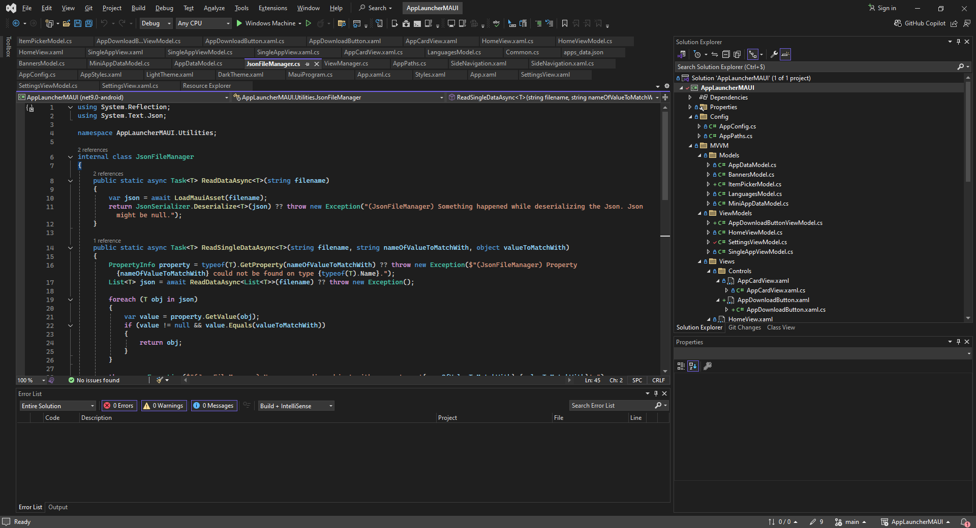 Image du code utilisé pour ce projet.
